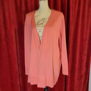 LANE BRYANT Salmon Color Long Sleeve Cardigan